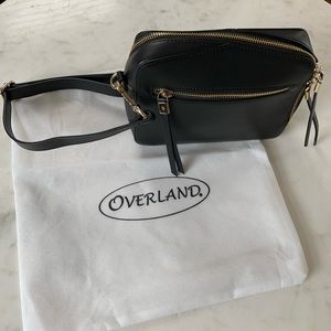 Black Leather Crossbody Bag NEW